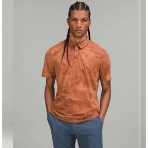 Lululemon‎ Evolution Short Sleeve Polo Shirt Size Medium Tidal Dye Desert Sun